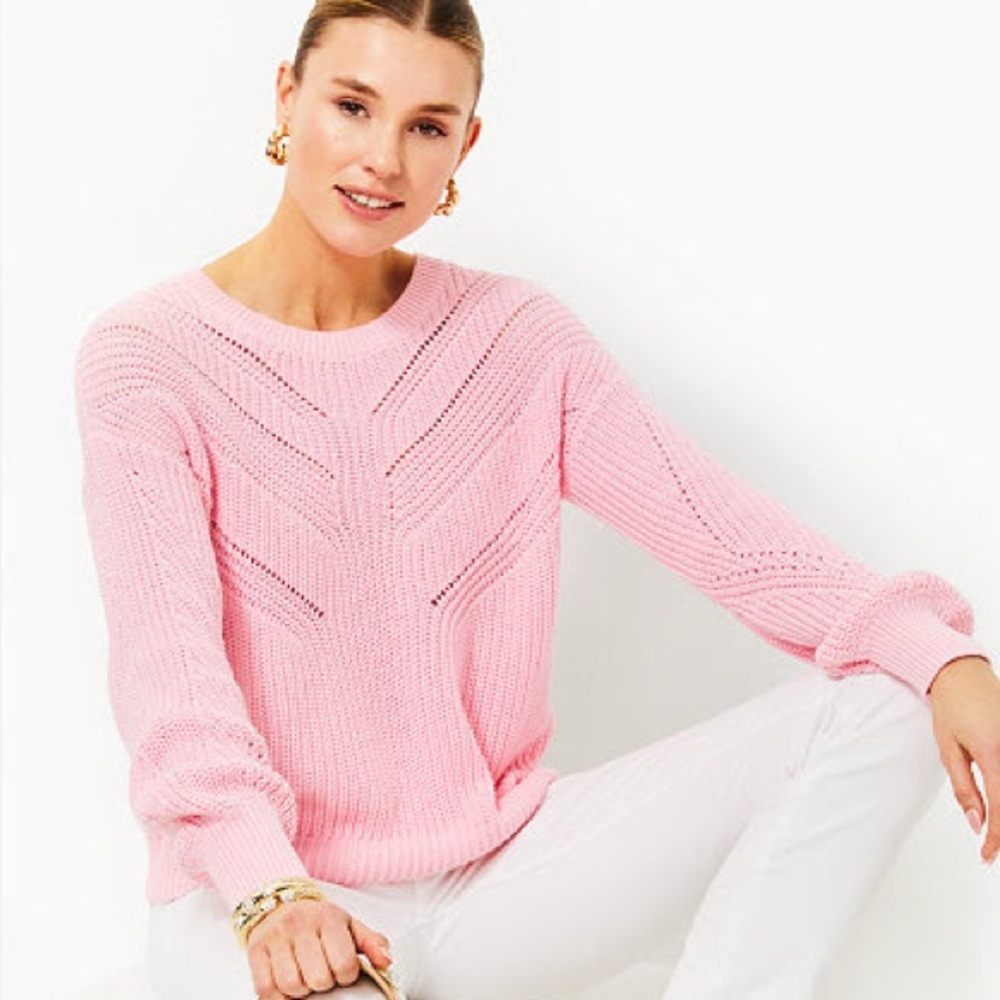 Lilly Pulitzer Pink Crew Neck Sweater NWT